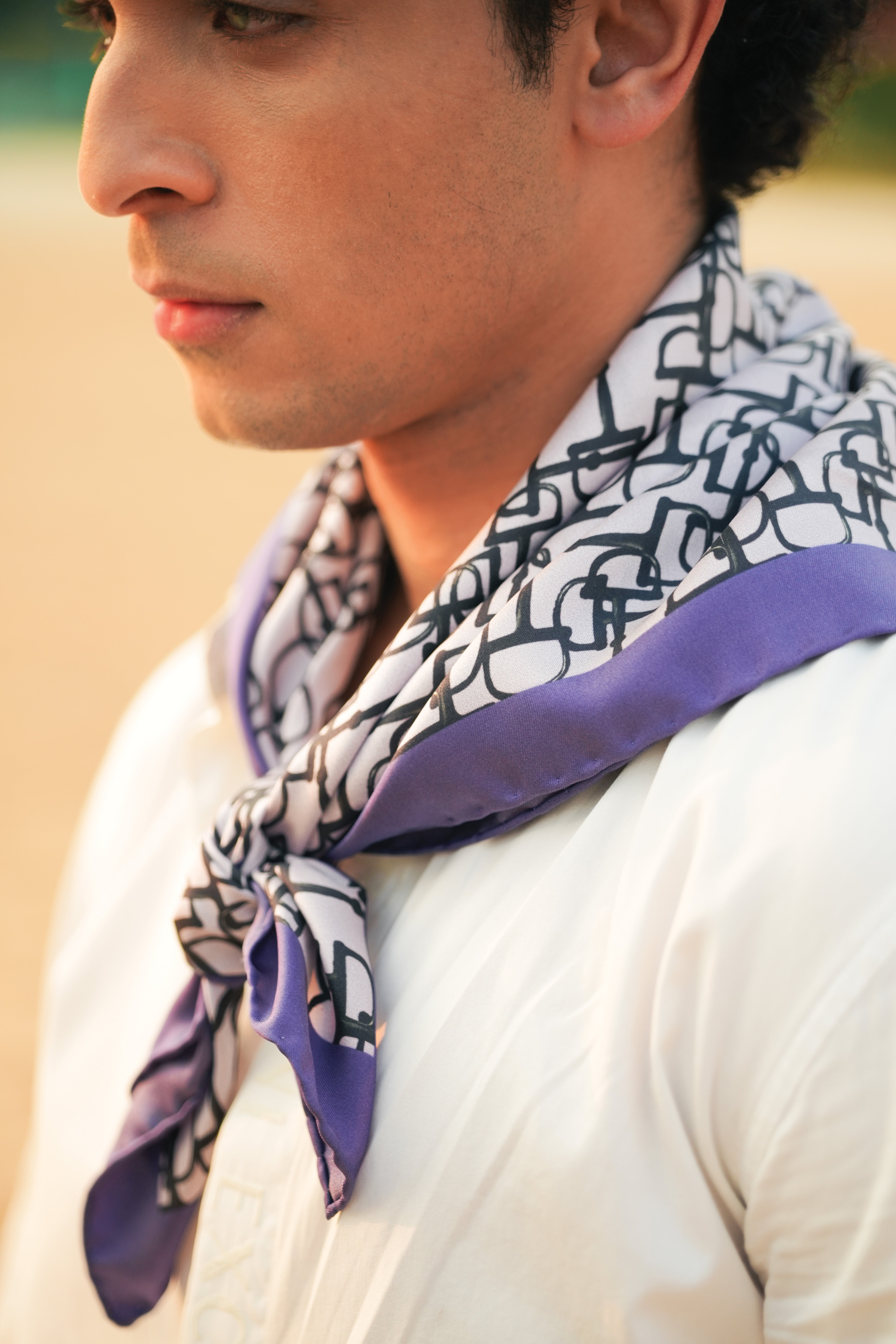 Bits Harmony in Purple Small Scarf